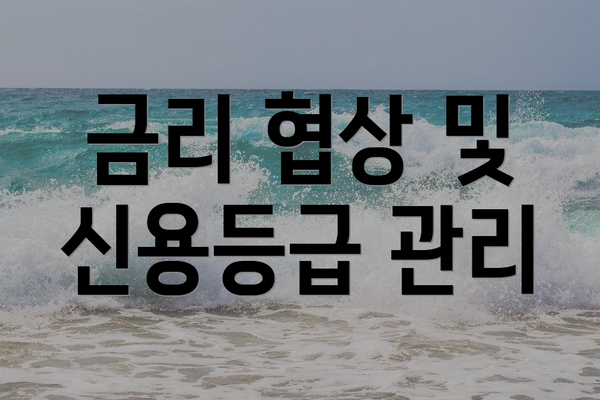 금리 협상 및 신용등급 관리