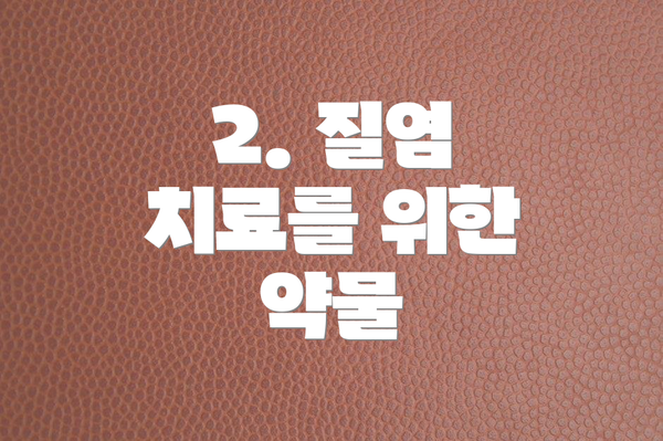 2. 질염 치료를 위한 약물