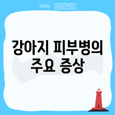 강아지 피부병의 주요 증상