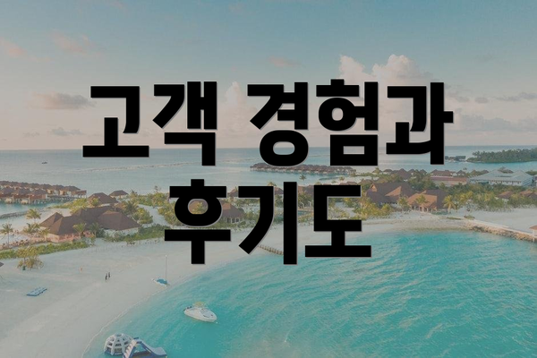 고객 경험과 후기도