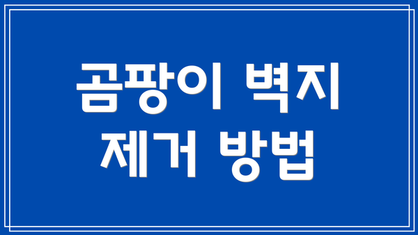곰팡이 벽지 제거 방법