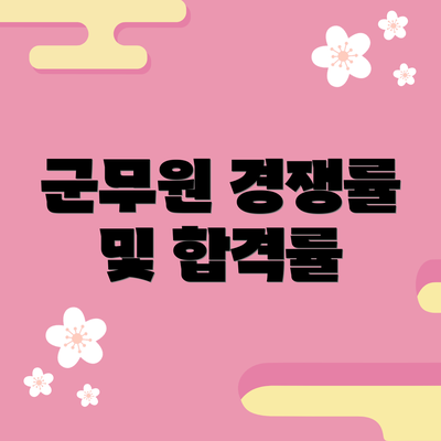군무원 경쟁률 및 합격률