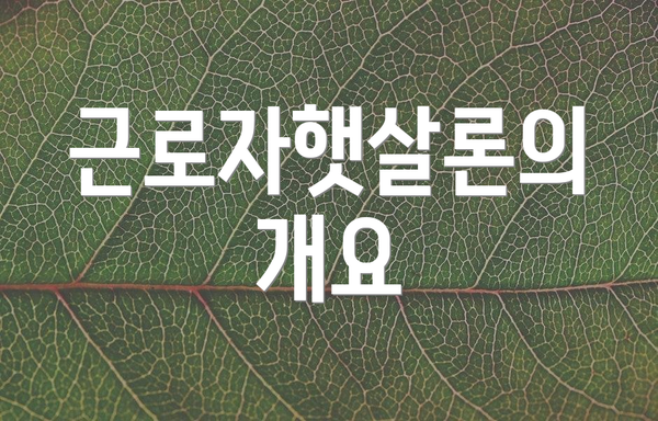 근로자햇살론의 개요