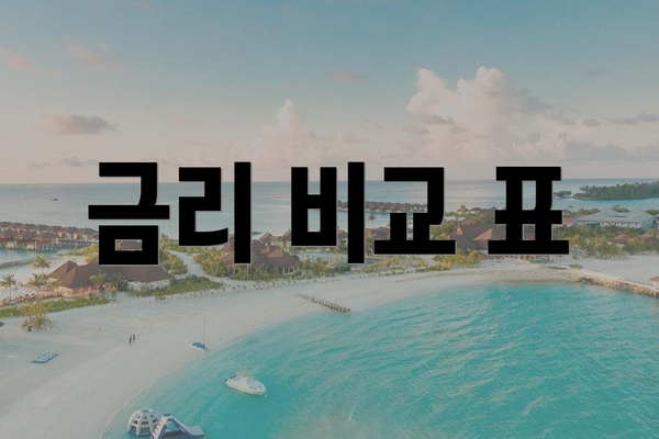금리 비교 표