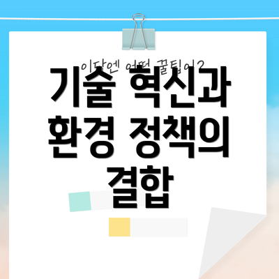 기술 혁신과 환경 정책의 결합