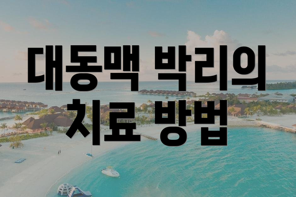 대동맥 박리의 치료 방법