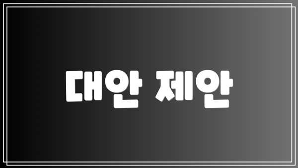 대안 제안