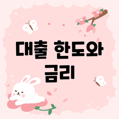 대출 한도와 금리