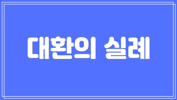 대환의 실례