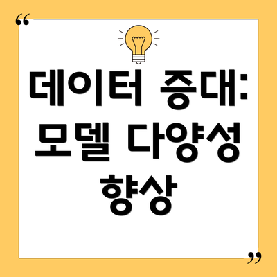 데이터 증대: 모델 다양성 향상