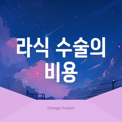 라식 수술의 비용