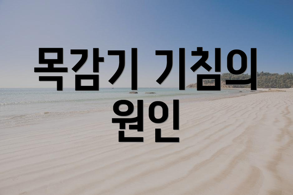 목감기 기침의 원인