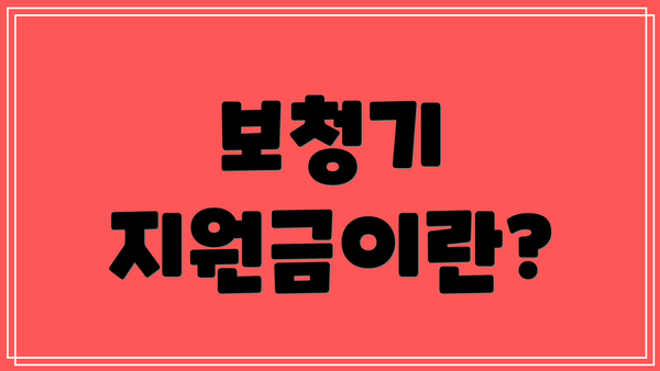 보청기 지원금이란?