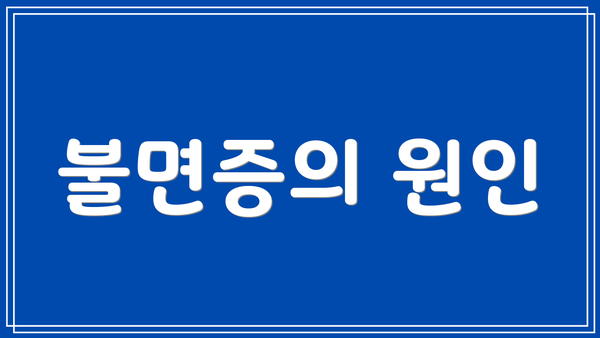 불면증의 원인