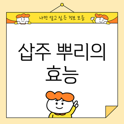 삽주 뿌리의 효능