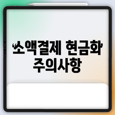 소액결제 현금화 주의사항