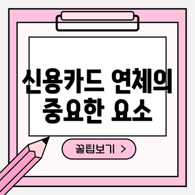 신용카드 연체의 중요한 요소