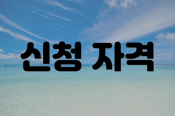 신청 자격