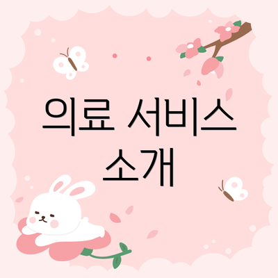 의료 서비스 소개