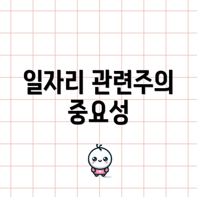 일자리 관련주의 중요성