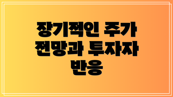 장기적인 주가 전망과 투자자 반응