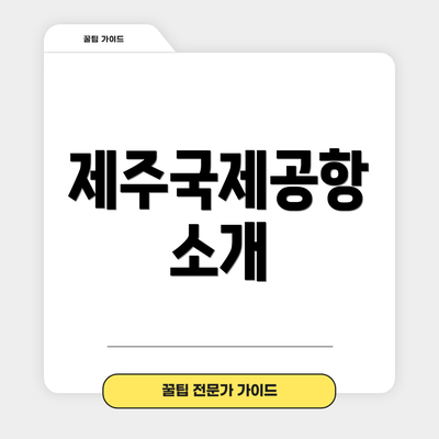 제주국제공항 소개