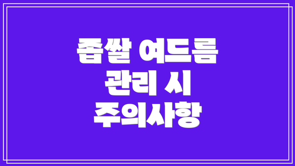 좁쌀 여드름 관리 시 주의사항
