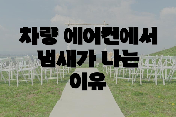 차량 에어컨에서 냄새가 나는 이유