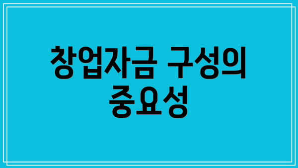 창업자금 구성의 중요성