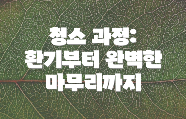 청소 과정: 환기부터 완벽한 마무리까지