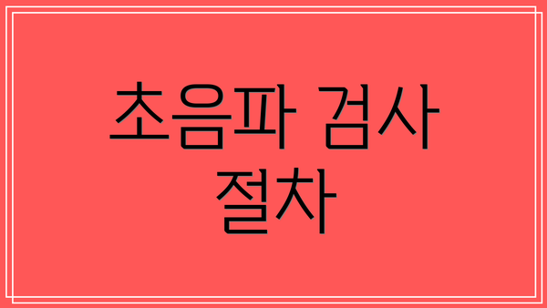 초음파 검사 절차