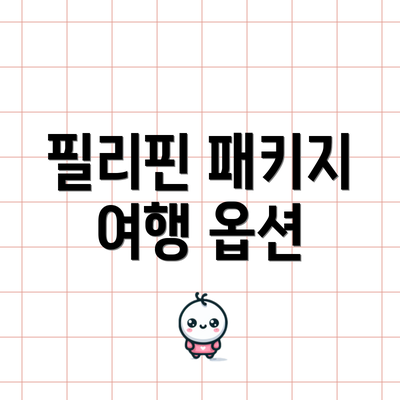 필리핀 패키지 여행 옵션