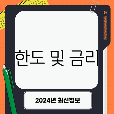 한도 및 금리