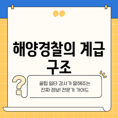 해양경찰의 계급 구조