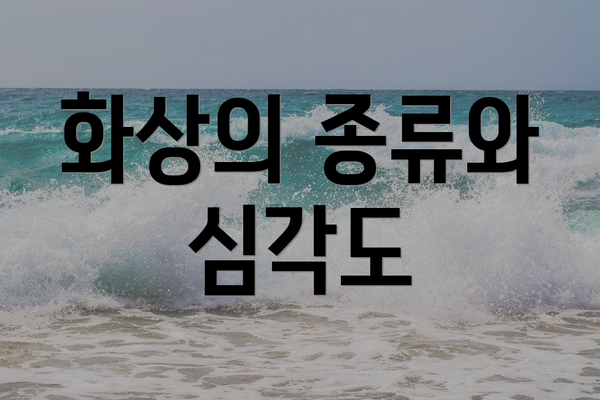 화상의 종류와 심각도