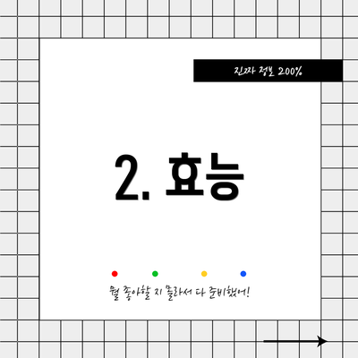 2. 효능