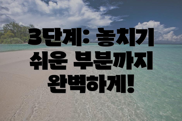 3단계: 놓치기 쉬운 부분까지 완벽하게!