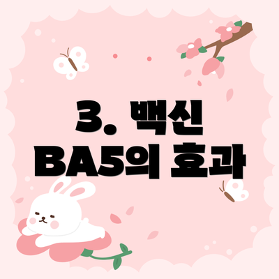 3. 백신 BA5의 효과