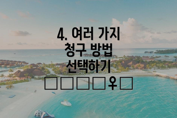 4. 여러 가지 청구 방법 선택하기 📠📧🚶‍♀️