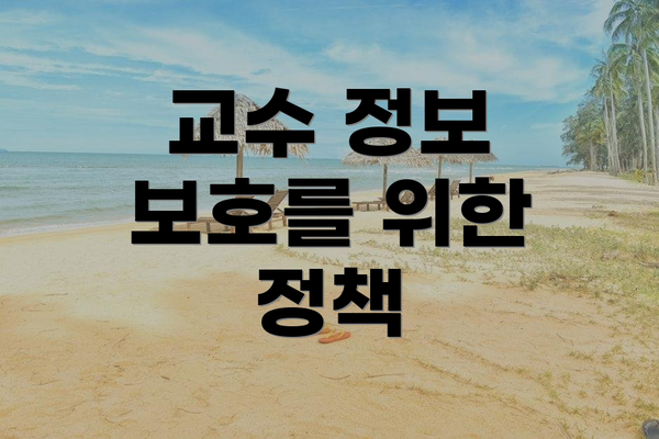 교수 정보 보호를 위한 정책