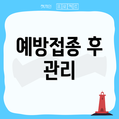 예방접종 후 관리