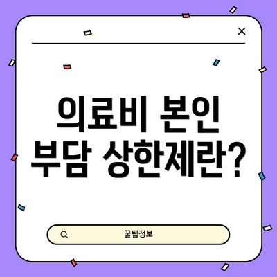 의료비 본인 부담 상한제란?