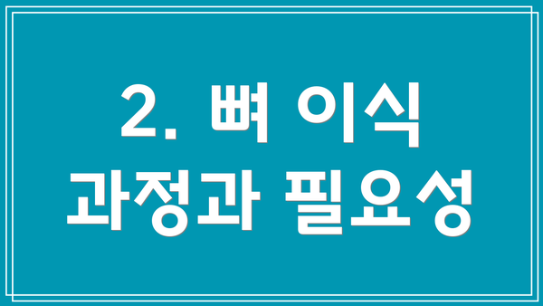 2. 뼈 이식 과정과 필요성