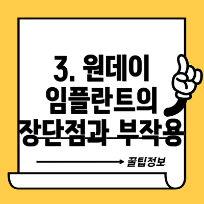 3. 원데이 임플란트의 장단점과 부작용