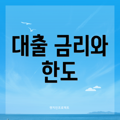 대출 금리와 한도