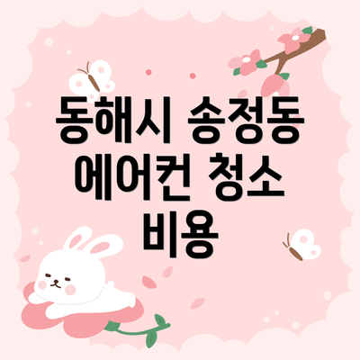 동해시 송정동 에어컨 청소 비용