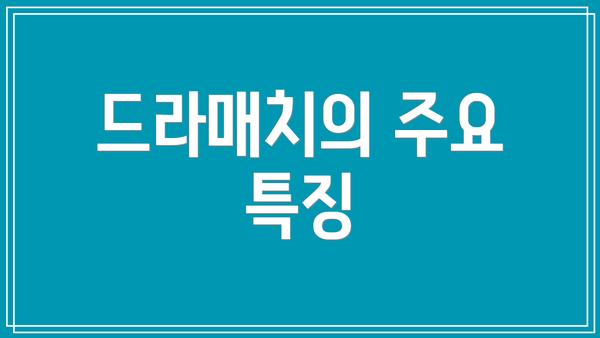 드라매치의 주요 특징