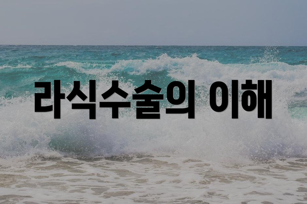 라식수술의 이해
