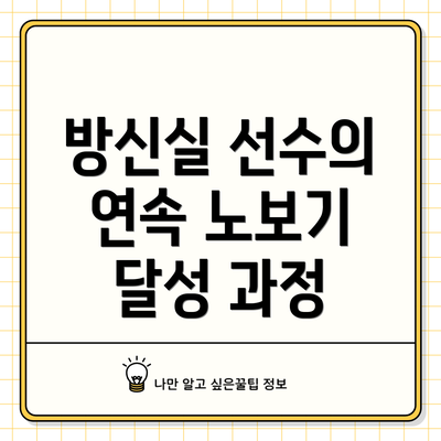 방신실 선수의 연속 노보기 달성 과정