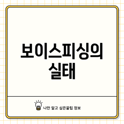 보이스피싱의 실태
